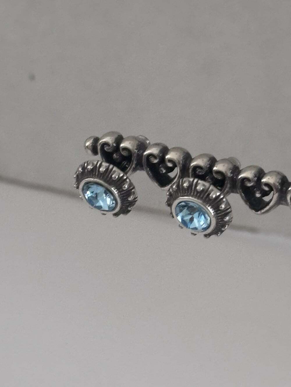 Brighton Twinkle Mini Post Earrings Style J20496 Blue Crystal Center - Picture 5 of 6
